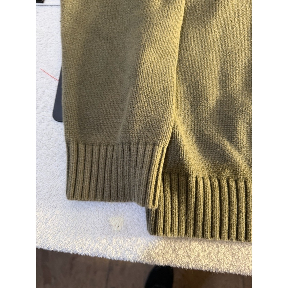 Tommy Hilfiger Mens L Green Knit Crewneck Pullover Sweater Logo Crest DM#20781 - Picture 15 of 16